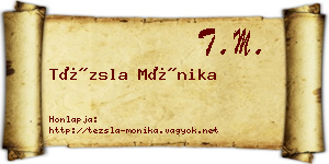 Tézsla Mónika névjegykártya